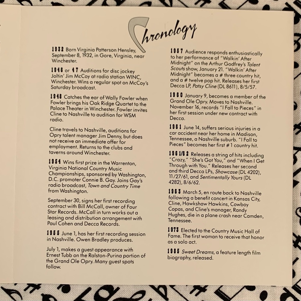 Patsy Kline CD. - Picture 8 of 10